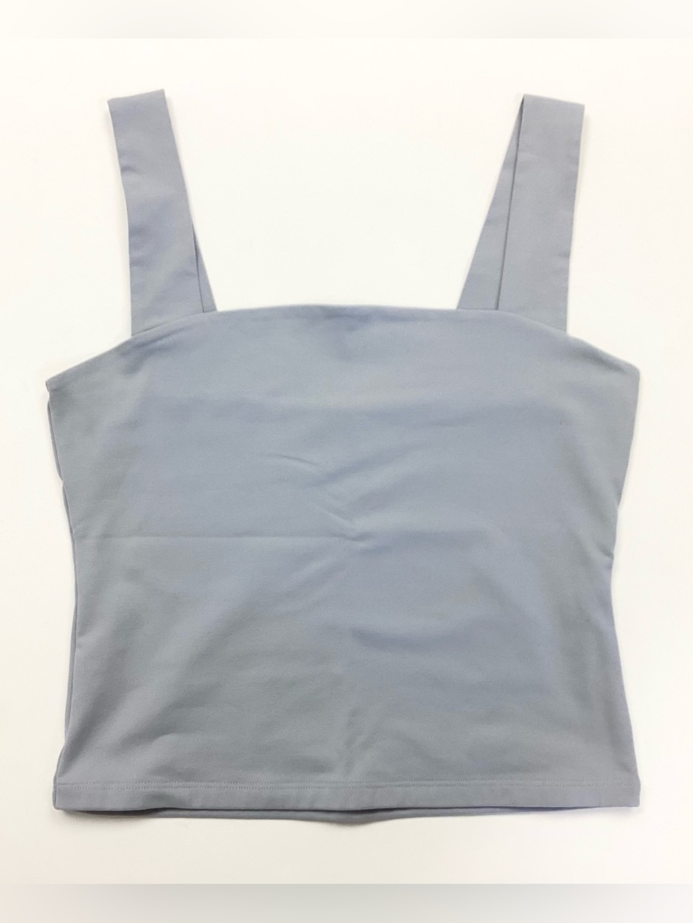 Abercrombie & Fitch Soft A&F Collection Square Neck Cropped Tank - Blue - M